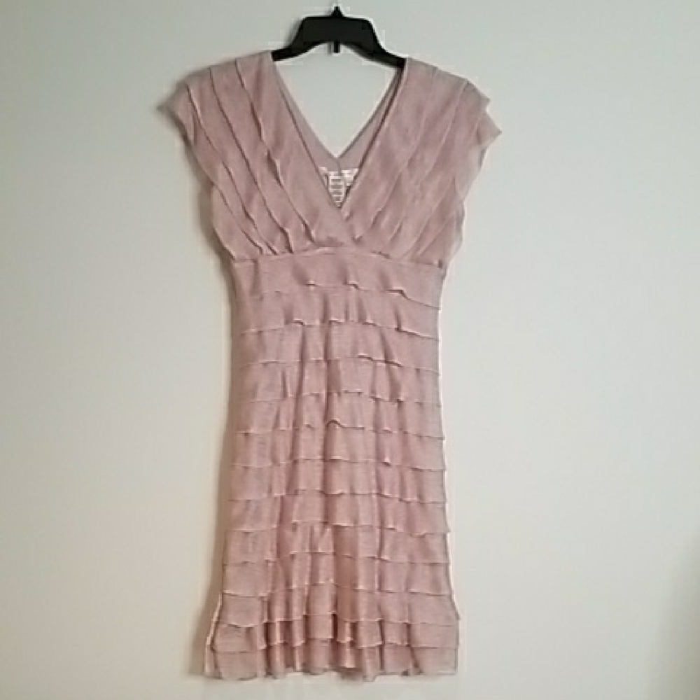 Max Studio Blush Layered Midi Dress